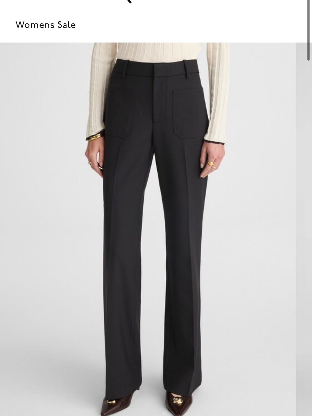 Madewell black high rise boot cut trouser in PETITE